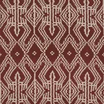 Schumacher 176092 Asaka Ikat Raisin fabric swatch
