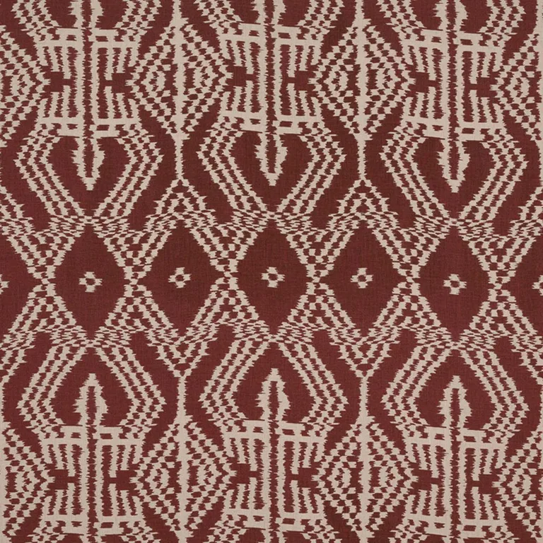 Schumacher 176092 Asaka Ikat Raisin fabric swatch