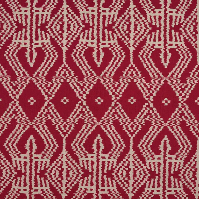 Schumacher 176090 Asaka Ikat Red fabric swatch