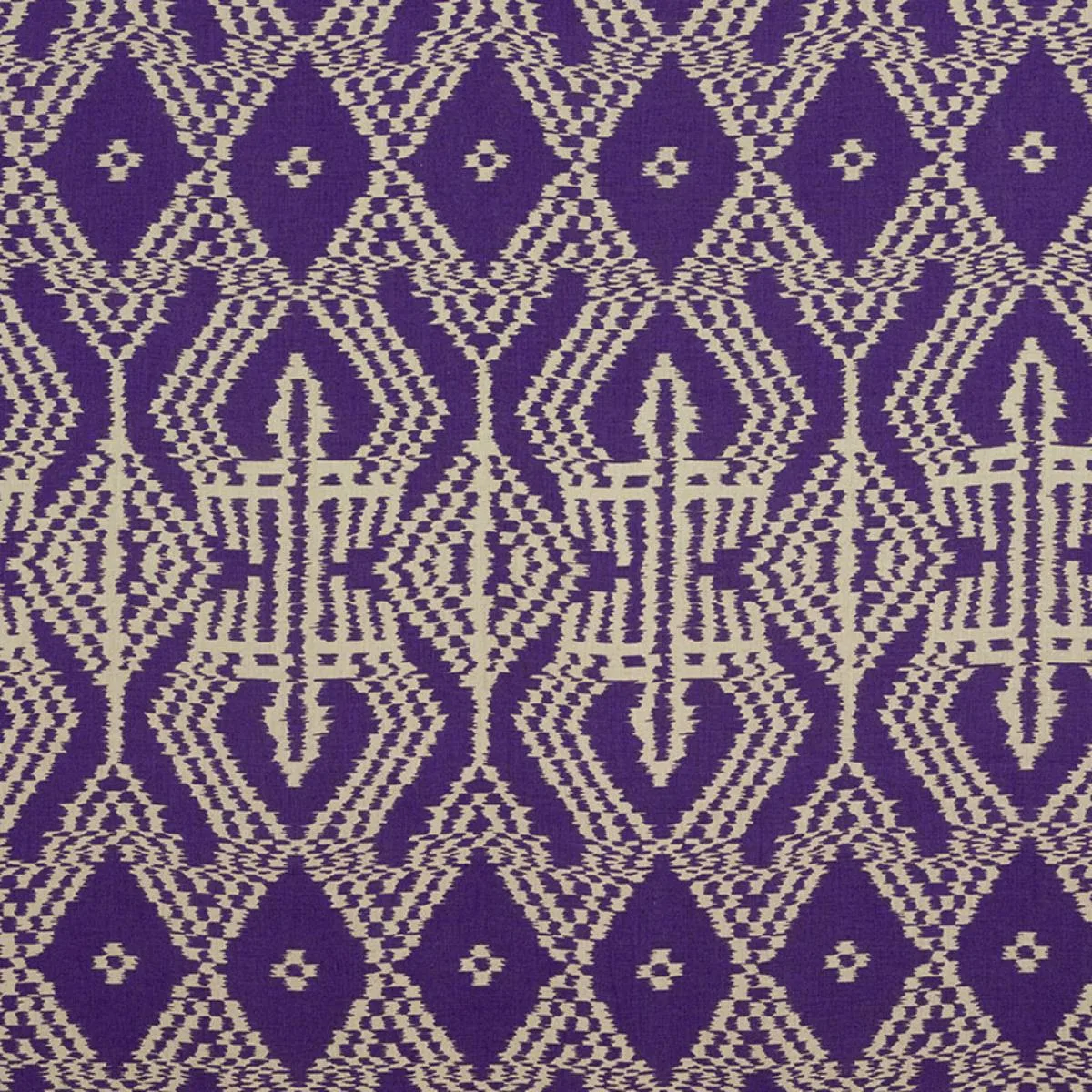 Schumacher 176091 Asaka Ikat Violet fabric swatch
