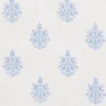 Schumacher 178372 Asara Flower Sheer Blue fabric swatch