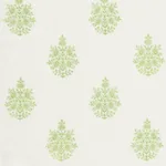 Schumacher 178371 Asara Flower Sheer Green fabric swatch