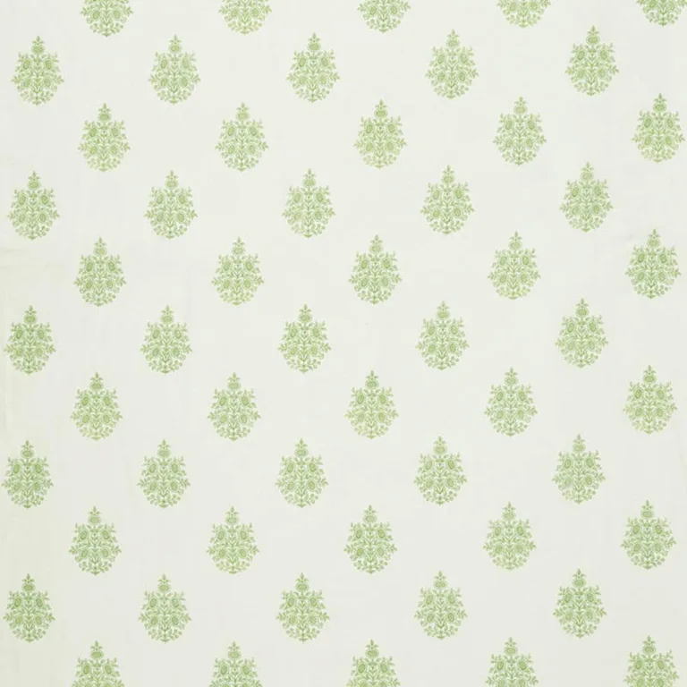 Schumacher 178371 Asara Flower Sheer Green fabric swatch