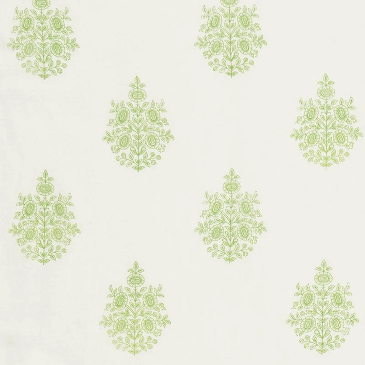 Schumacher 178371 Asara Flower Sheer Green fabric swatch