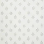 Schumacher 178370 Asara Flower Sheer Grey fabric swatch