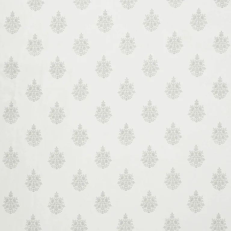 Schumacher 178370 Asara Flower Sheer Grey fabric swatch