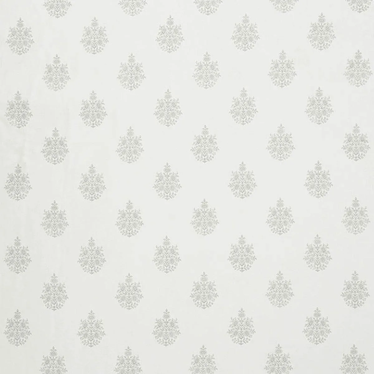 Schumacher 178370 Asara Flower Sheer Grey fabric swatch
