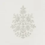 Schumacher 178370 Asara Flower Sheer Grey fabric swatch
