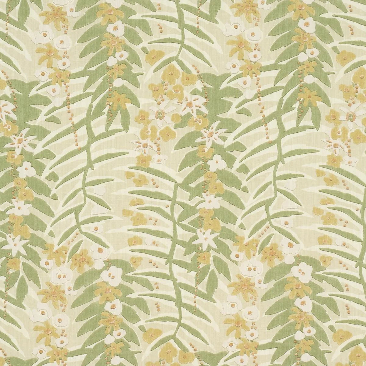 Schumacher 182151 Ashbee Botanical Citron fabric swatch
