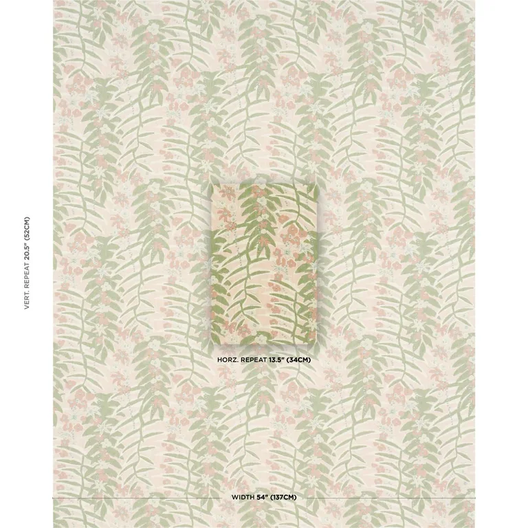 Schumacher 182150 Ashbee Botanical Petal fabric swatch