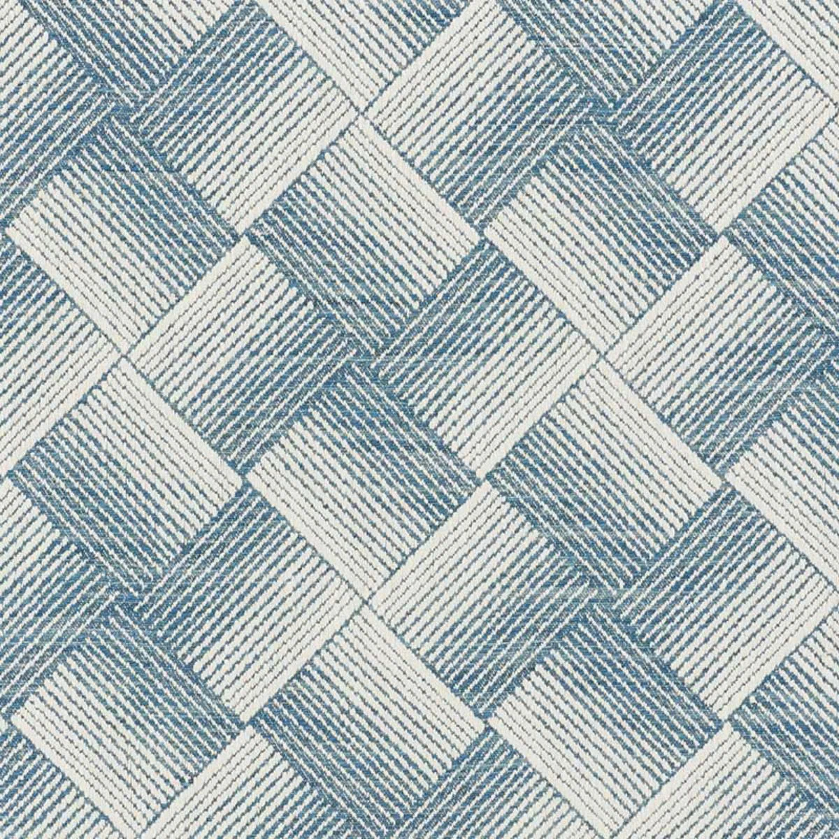 Schumacher 72142 Ashberg Blue fabric swatch