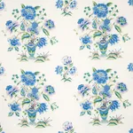 Schumacher 180041 Ashford Linen Cornflower And Lilac fabric swatch