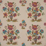 Schumacher 180043 Ashford Linen Mulberry And Natural fabric swatch