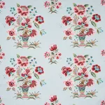Schumacher 180040 Ashford Linen Rose And Sky fabric swatch