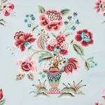 Schumacher 180040 Ashford Linen Rose And Sky fabric swatch