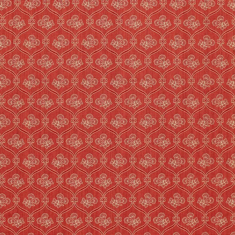 Schumacher 3390043 Ashley Lattice Coral fabric swatch