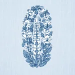 Schumacher 181360 Askandra Flower Chambray fabric swatch