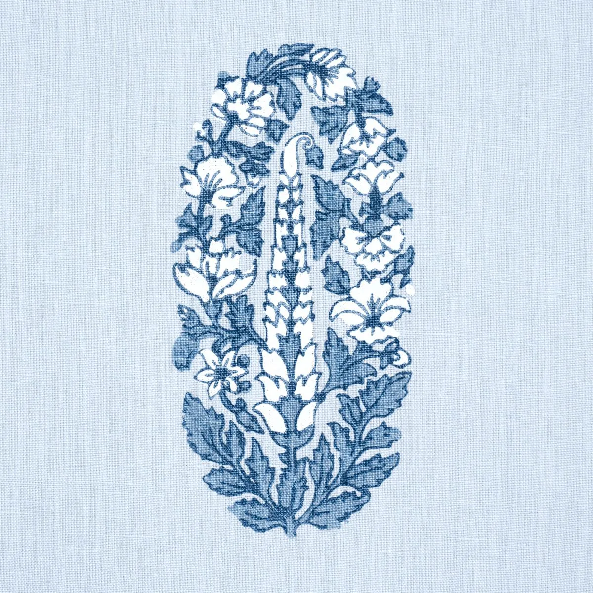 Schumacher 181360 Askandra Flower Chambray fabric swatch