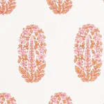 Schumacher 181362 Askandra Flower Tangerine fabric swatch