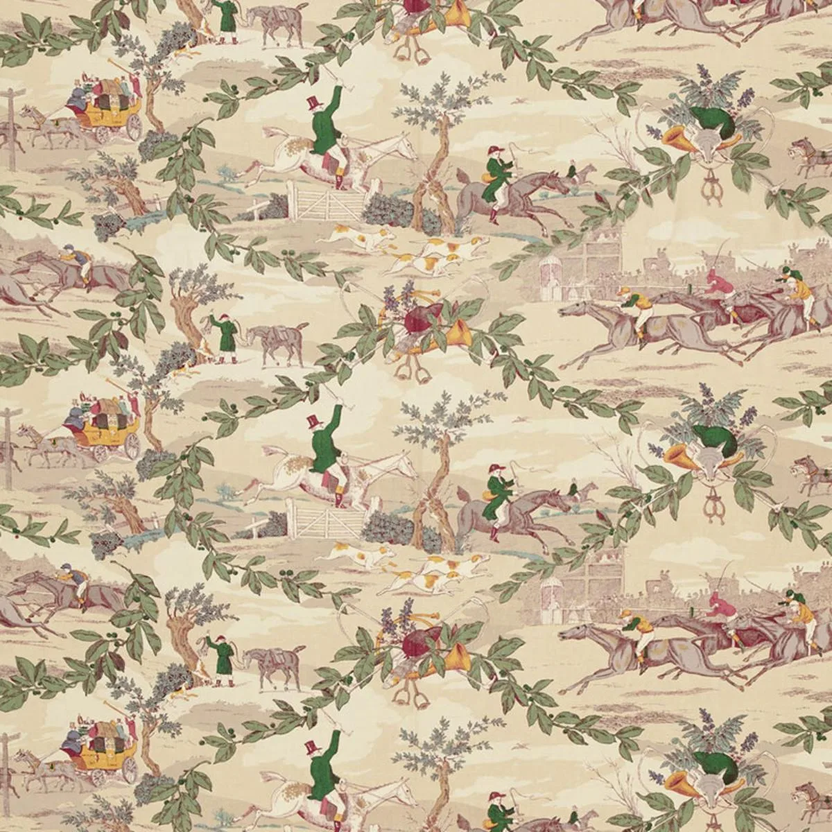 Schumacher 175140 Aston Manor Print Document fabric swatch