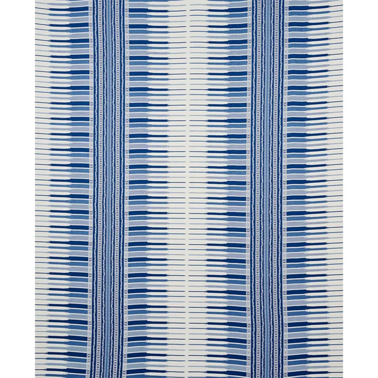 Schumacher 77610 Atchison Blue fabric swatch