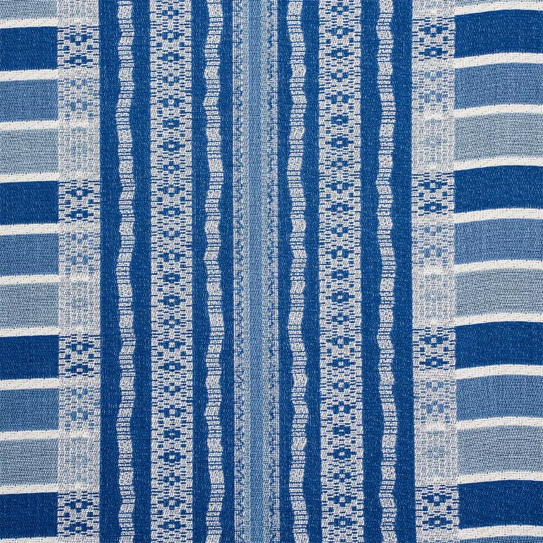 Schumacher 77610 Atchison Blue fabric swatch