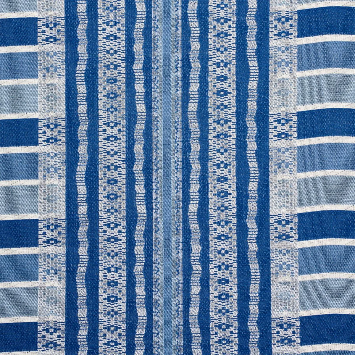 Schumacher 77610 Atchison Blue fabric swatch