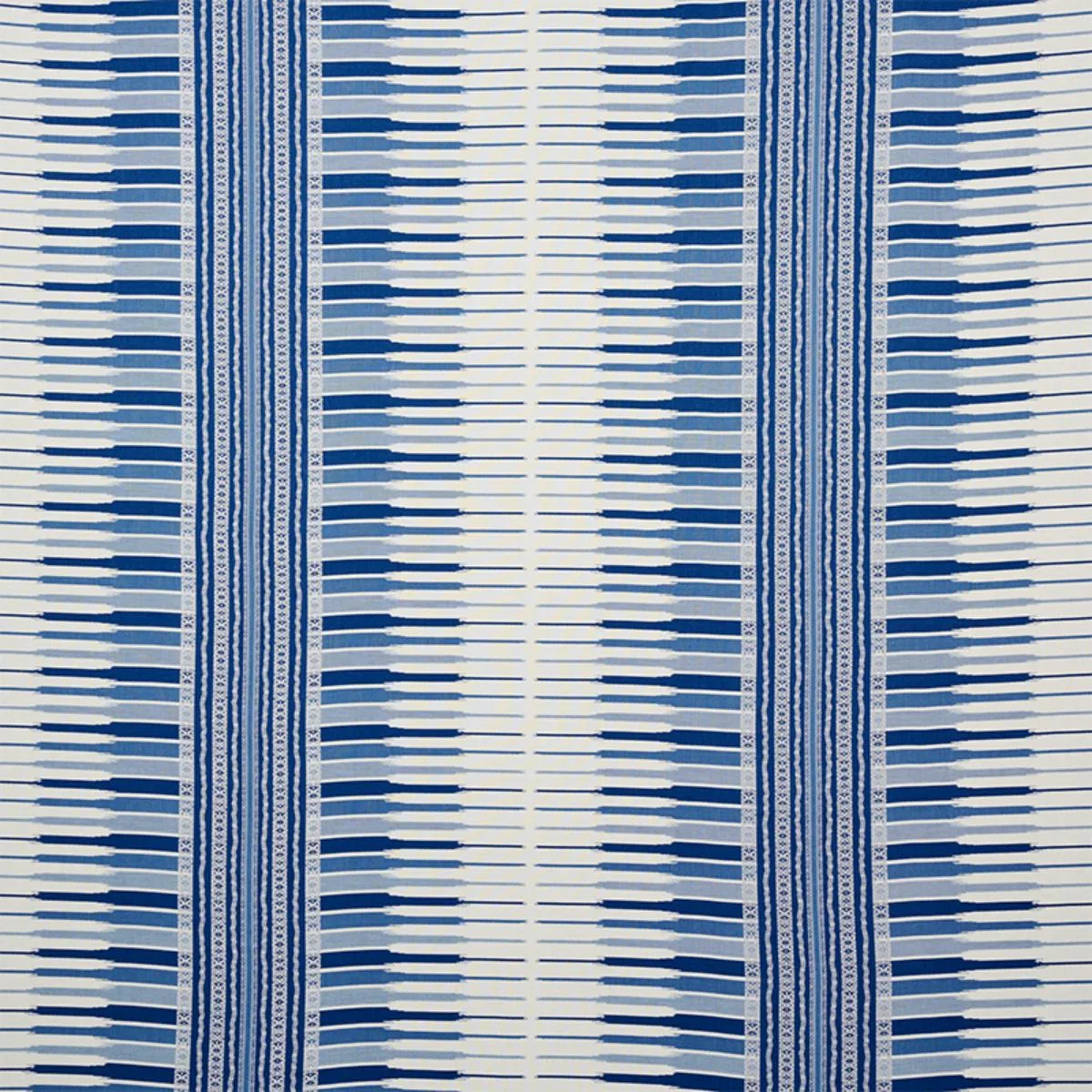 Schumacher 77610 Atchison Blue fabric swatch