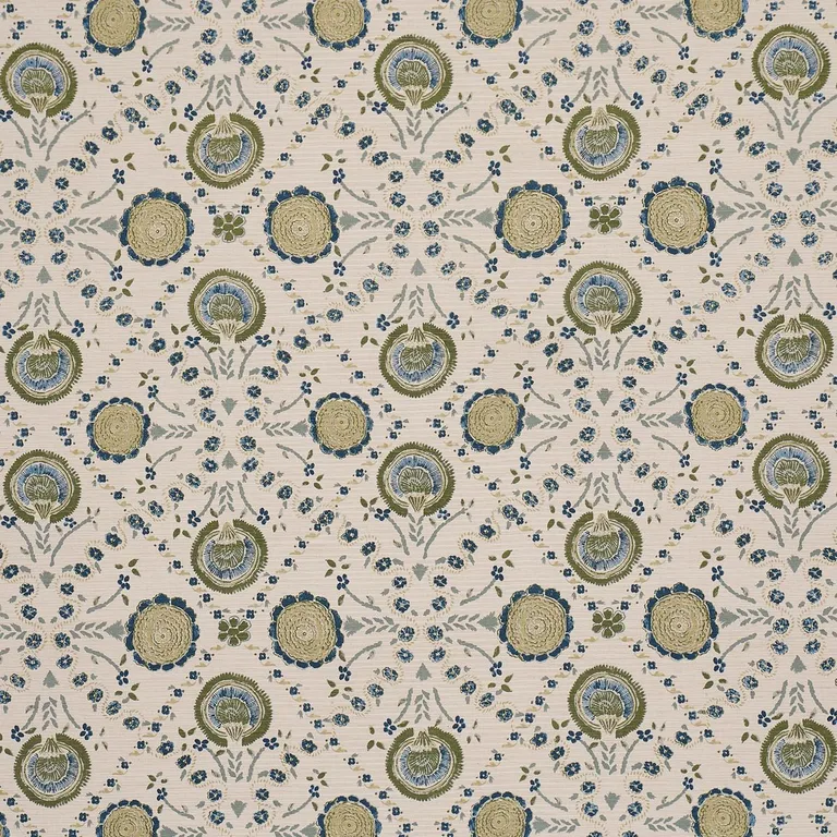 Schumacher 183052 Athena Hand-Screen Print Green fabric swatch
