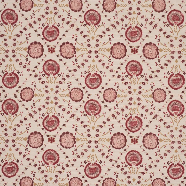 Schumacher 183051 Athena Hand-Screen Print Ruby fabric swatch