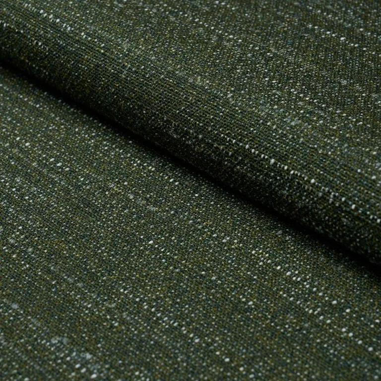 Schumacher 82363 Atlas Wool Texture Bottle Green fabric swatch
