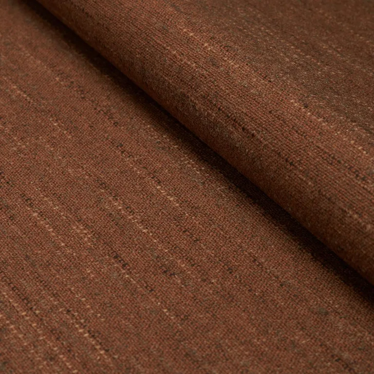 Schumacher 82361 Atlas Wool Texture Dark Copper fabric swatch