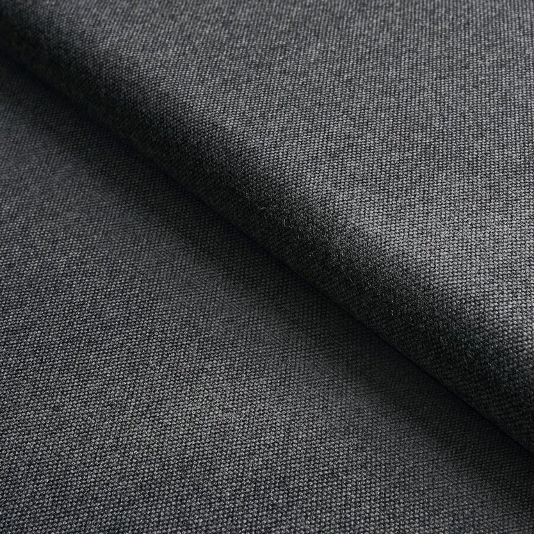 Schumacher 81923 Atticus Wool Graphite fabric swatch