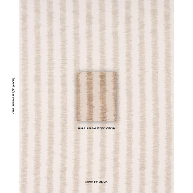 Schumacher 177816 Attleboro Ikat Fawn fabric swatch