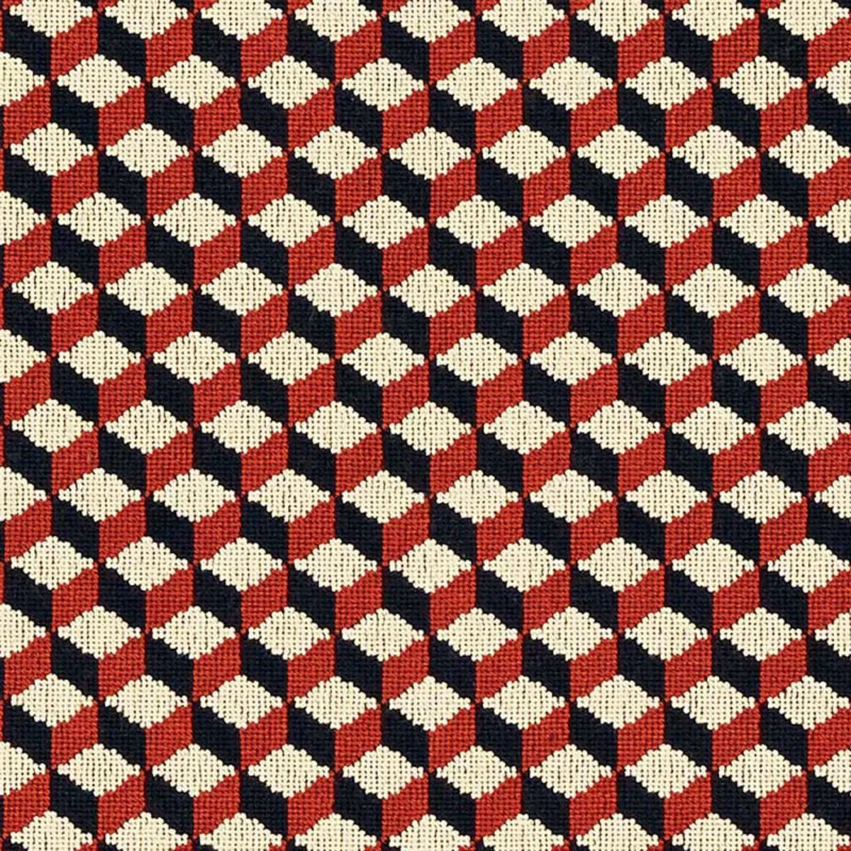 Schumacher 69853 Atwood éPinglé Carnelian fabric swatch