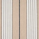 Schumacher 71375 Audrey Stripe Natural fabric swatch