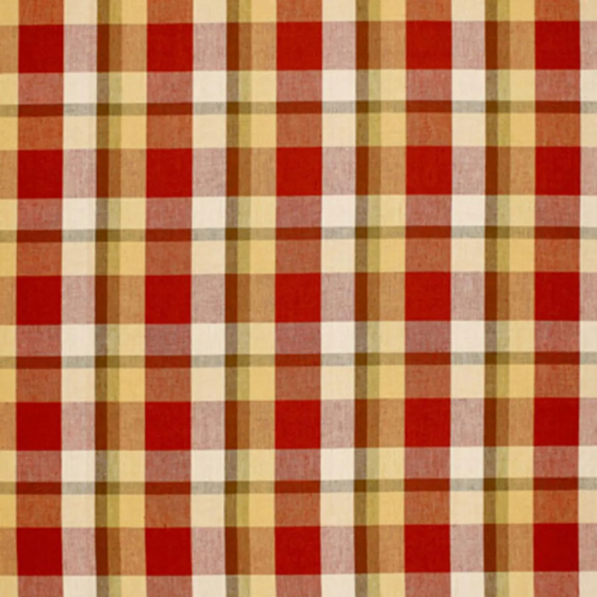 Schumacher 3484000 Augusta Linen Plaid Orchard fabric swatch