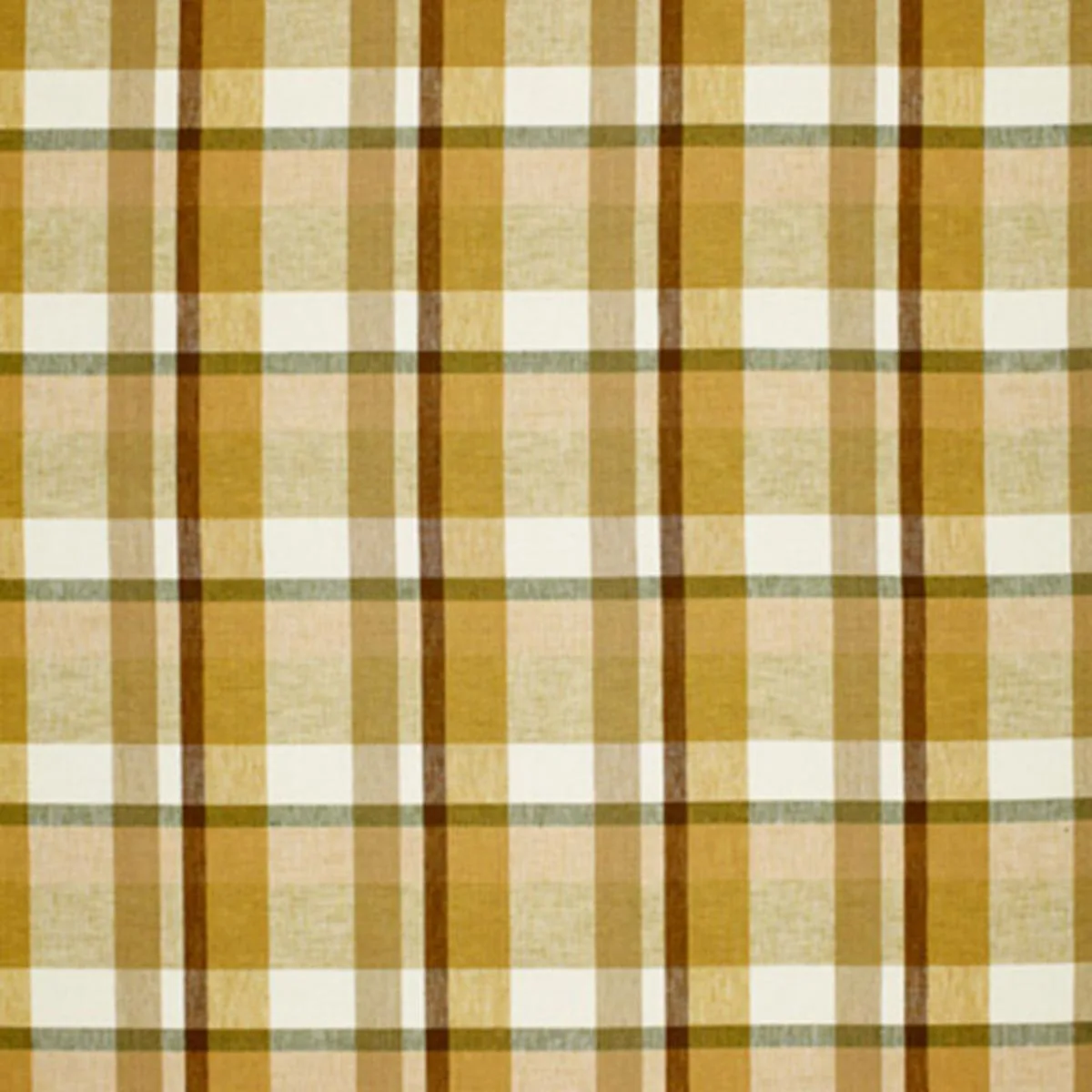 Schumacher 3484001 Augusta Linen Plaid Sand Dune fabric swatch