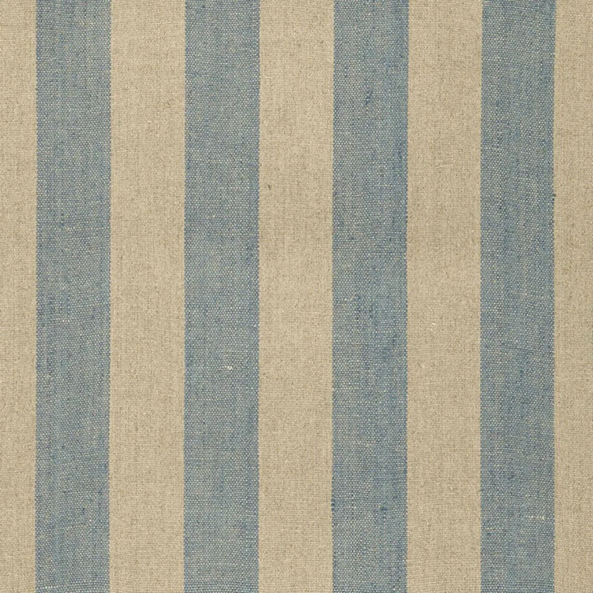 Schumacher 66073 Augustin Linen Stripe Denim / Linen fabric swatch