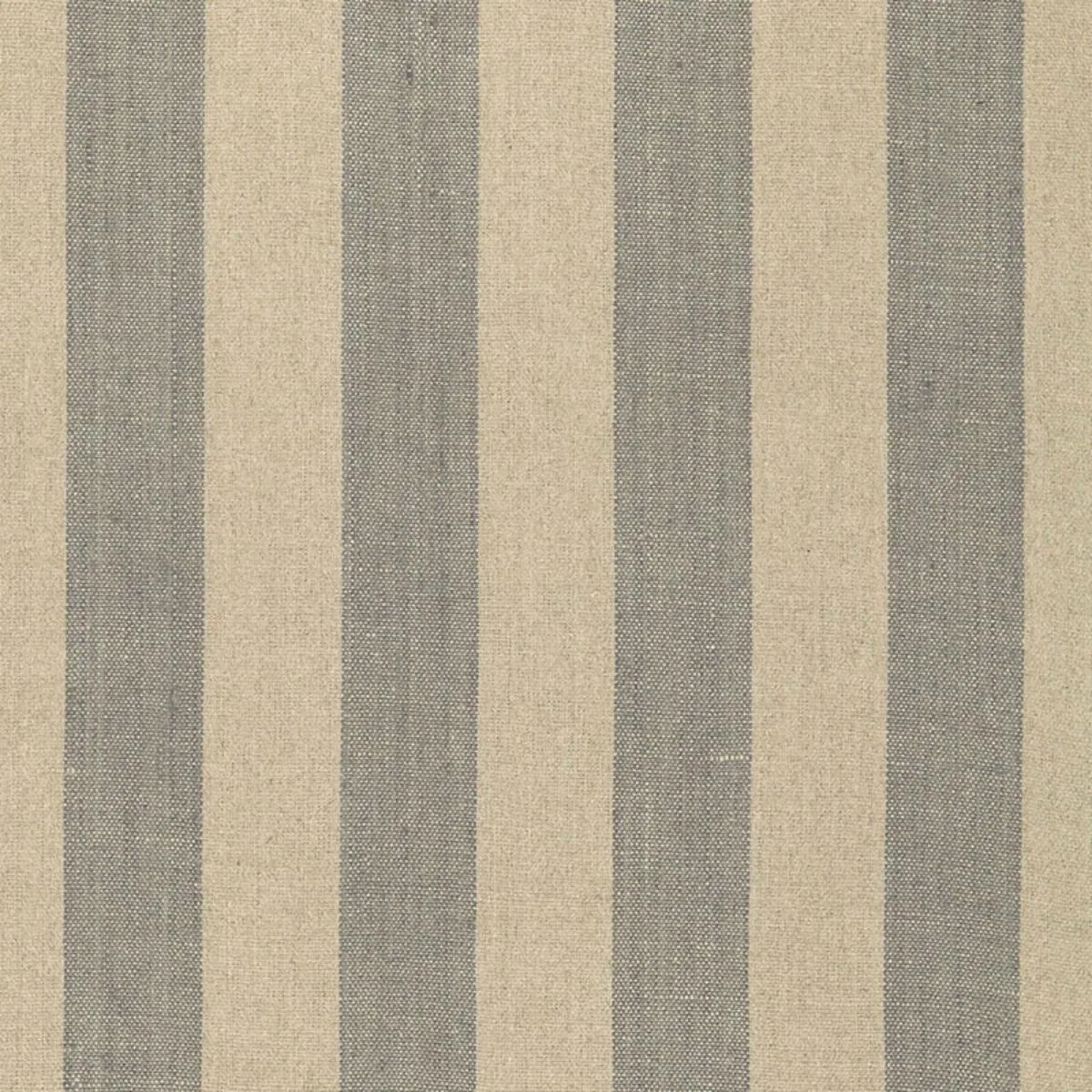Schumacher 66074 Augustin Linen Stripe Steel / Linen fabric swatch