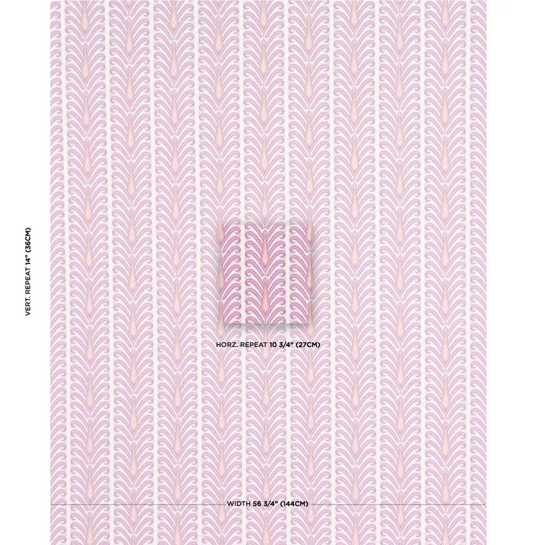 Schumacher 181272 Augustine Ikat Fuchsia fabric swatch