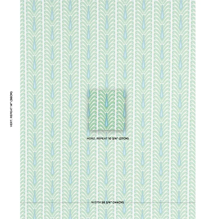 Schumacher 181271 Augustine Ikat Leaf fabric swatch
