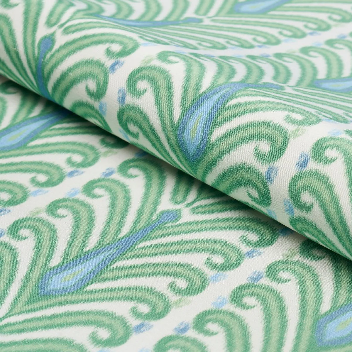 Schumacher 181271 Augustine Ikat Leaf fabric swatch