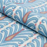 Schumacher 181270 Augustine Ikat Peacock fabric swatch