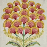 Schumacher 78812 Aurelia Embroidery Natural fabric swatch