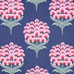 Schumacher 78810 Aurelia Embroidery Navy fabric swatch