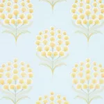 Schumacher 78811 Aurelia Embroidery Sky fabric swatch