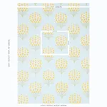Schumacher 78811 Aurelia Embroidery Sky fabric swatch