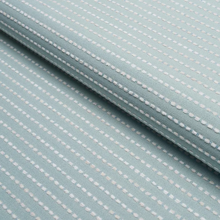 Schumacher 87680 Austen Performance Stripe Sky fabric swatch