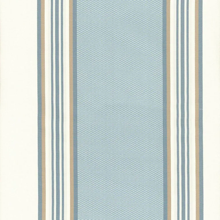 Schumacher 52372 Ava Silk Stripe Cornflower fabric swatch